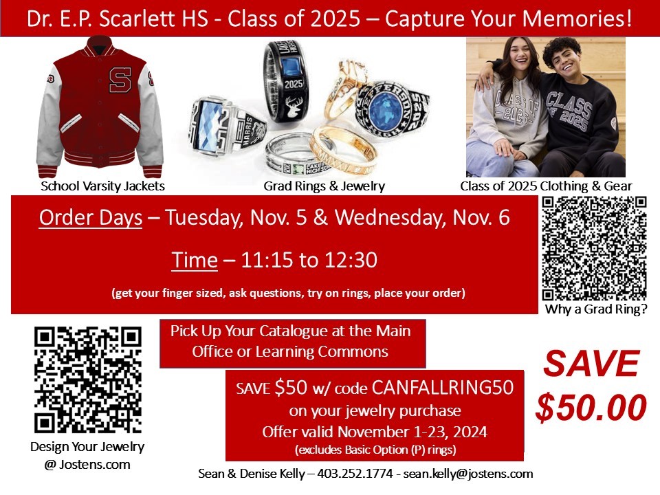 Dr EP Scarlett HS Class of 2025 Grad Event Info